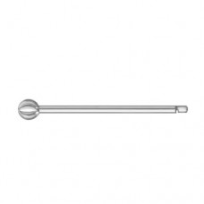 Doyen Spherical Burr Long Borchardt Shaft Stainless Steel, Diameter 12.0 mm